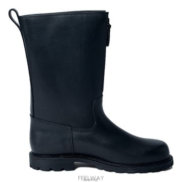 26 FW 리에르 블랙 Tractor 트랙터 라운드토 집업 레더 부츠 SHO32 MEN BTS