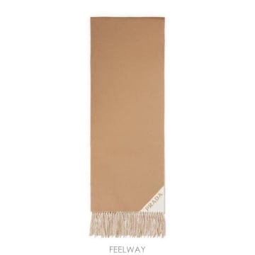 26 FW 프라다 리버시블 프린지드 엣지 캐시미어 머플러 1FS0552COO
