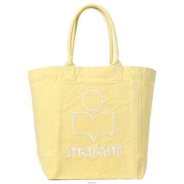 이자벨마랑 25FW YENKY 로고 자수 토트백 라이트옐로우 PM0001FA A1X19M 10LY