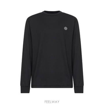 26 FW 스톤 아일랜드 로고 패치 롱슬리브 티셔츠 블랙 K2S152100028S0013
