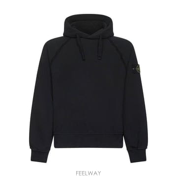 26 FW 스톤 아일랜드 로고 패치 컴퍼스 드로스트링 후드티 블랙 K2S156100023S0A20