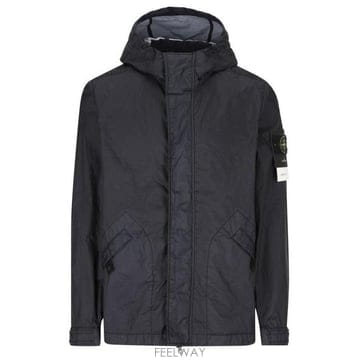26 FW 스톤 아일랜드 컴퍼스 패치 후디드 자켓 블루 K1S154100093S0A21