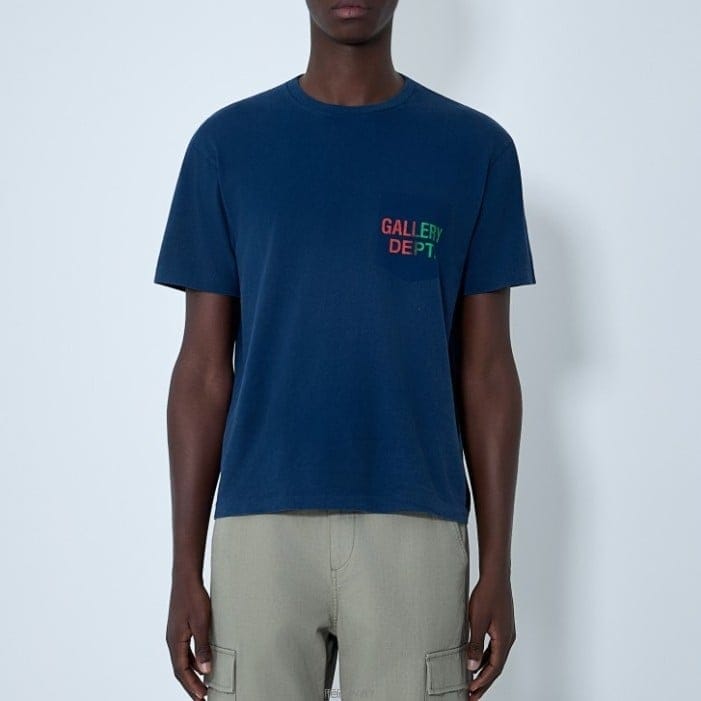 갤러리디파트먼트 로고 티셔츠 VINTAGE NAVY