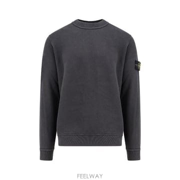 26 FW 스톤 아일랜드 로고 패치 크루넥 코튼 스웨트셔츠 맨투맨 그레이 811561241