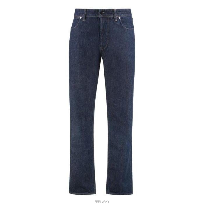 26 FW 스톤 아일랜드 로고 패치 스트레이트 레그 진 네이비 J100005S00J7