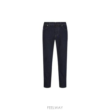 26 FW 스톤 아일랜드 로고 엠브로이더드 스트레이트 레그 진 블루 J100007S0J12