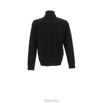 26 FW 스톤 아일랜드 콤파스 패치 롤넥 점퍼 스웨터 블랙 7915525C4