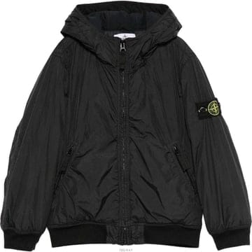 (당일) 25FW 스톤 아일랜드 키즈 크링클 랩스 NY 리사이클 블랙 자켓 K2S1 64100007 S0A2