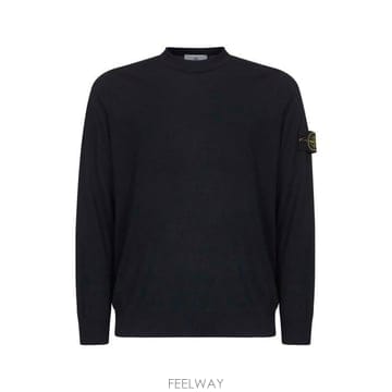 26 FW 스톤 아일랜드 로고 패치 크루네크 스웨터 블루 K2S155100071S00C4