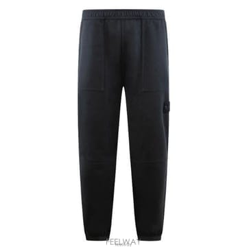 26 FW 스톤 아일랜드 컴패스 패치 테이퍼드 레그 스웨트팬츠 블루 8115331F4