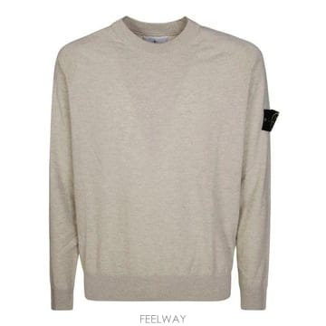 26 FW 스톤 아일랜드 컴패스 패치 크루넥 스웨터 그레이 8115545B4
