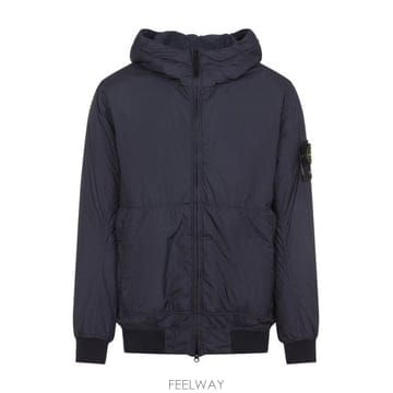 26 FW 스톤 아일랜드 로고 패치 집업 후드 자켓 블루 K2S154100013S0A23