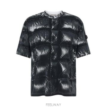 26 FW 몽클레어 지니어스 x ASAP Rocky 로키 로고 패치 티셔츠 블랙 K24048C0000189AY
