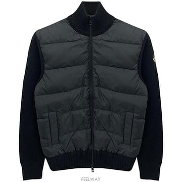 [몽클레어] 패딩 울 집업 가디건 블랙 남성 자켓 9B00040 M1131 999 / TTA