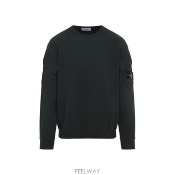 26 FW 스톤 아일랜드 로고 패치 크루넥 포켓 스웨트셔츠 맨투맨 그린 K2S156100008S0A