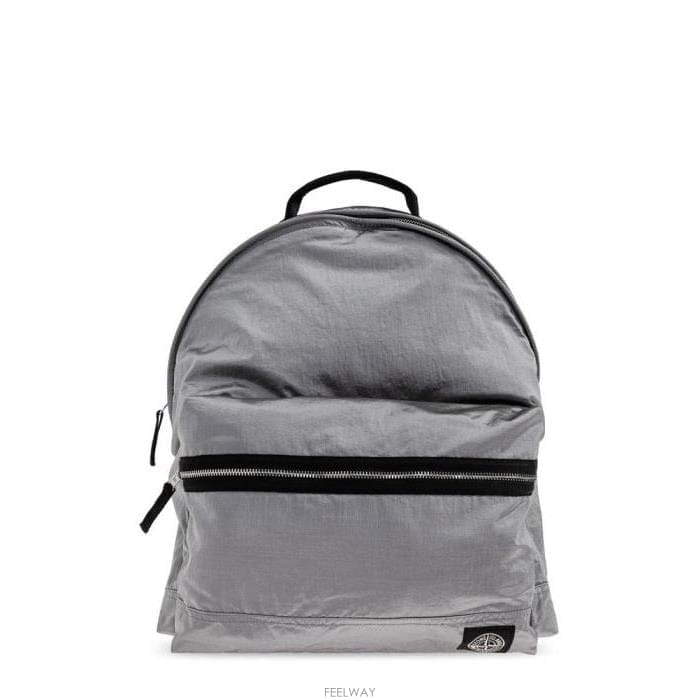 26 FW 스톤 아일랜드 로고 패치 지퍼 백팩 그레이 K2S159200014S0251