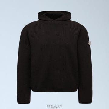 26 FW 몽클레어 X 질샌더 펠트 울 리브 후드 스웨터 9G00004 M3328 999