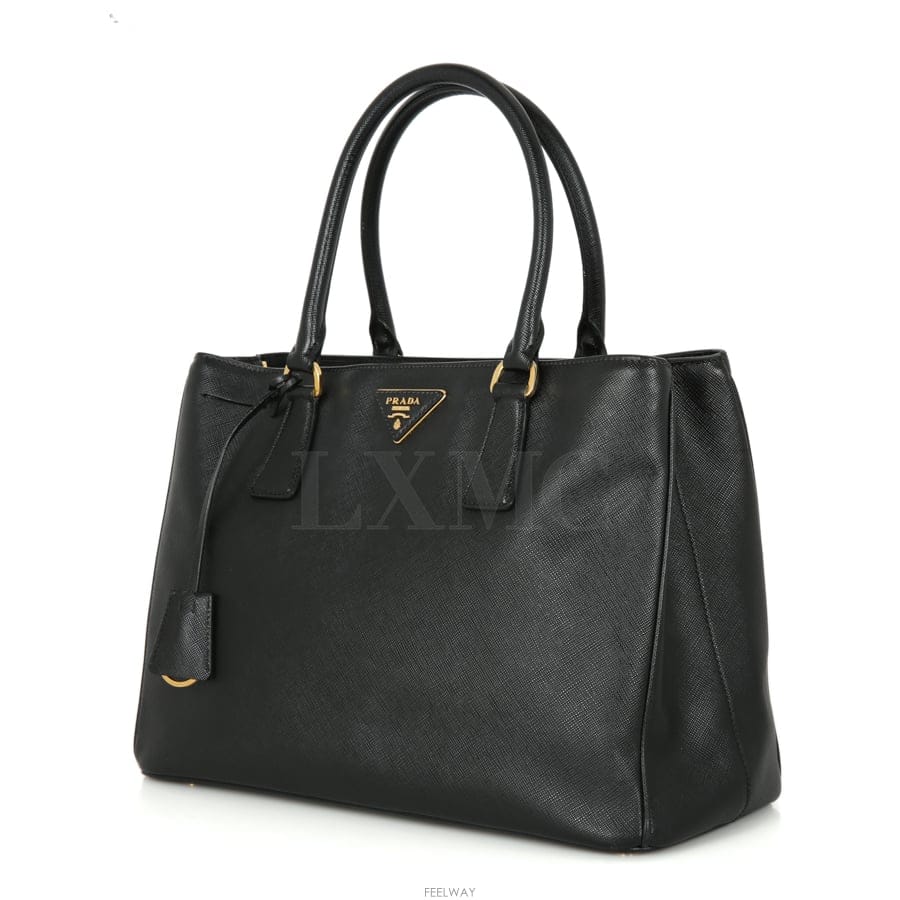 PRADA 사피아노 럭스 토트백 코발트