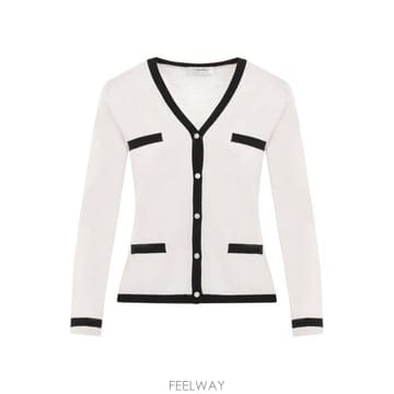 26 FW 에스 막스마라 브이넥 버튼 가디건 화이트 242934601160012034