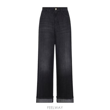 26 FW 에스 막스마라 Lusso 루소 와이드 레그 진 블랙 252918603360010493