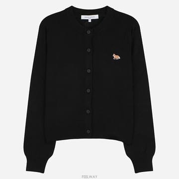 메종키츠네 5F PW00502KT1181 P199 베이비 폭스 여성 가디건 블랙