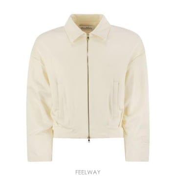 26 FW 막스마라 롱슬리브 실크 코튼 블렌디드 집업 재킷 2521926018600