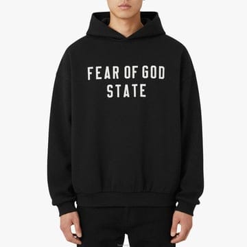 [당일출고] 피어오브갓 에센셜 F/W 90s 플리스 기모 후드티 젯블랙 192SP256210F