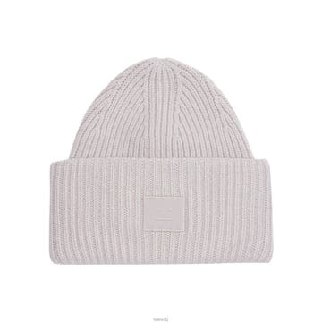 아크네 25FW 라지 페이스 패치 울 비니 라이트그레이 C40424 AAB