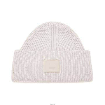 아크네 25FW 라지 페이스 패치 울 비니 라이트그레이 C40425 AAB