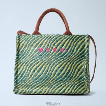 26 FW 마르니 Small Basket 스몰 바스켓 리피아 토트백 그린 SHMP0077U7 P9841 00V44