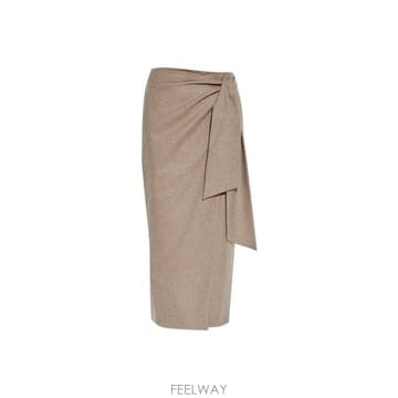 막스마라 빙고 트위스트 디테일 스커트 블랙