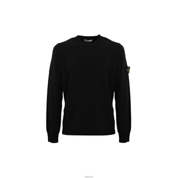 14주년 와펜 패치 크루넥 니트 블랙 7715526A1 V0029