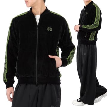 니들스 벨루어 트랙 자켓 RW323 BLACK