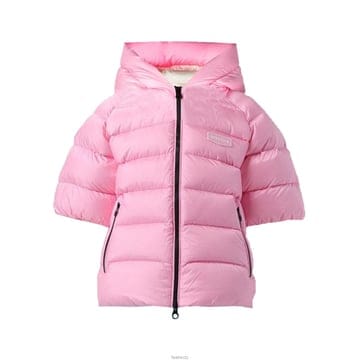듀베티카 25FW SADAMELIK 하프 슬리프 후드 패딩 자켓 핑크 VDDH15135K0001 PKL