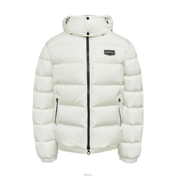 듀베티카 25FW APRICA 로고 패치 패딩 자켓 화이트 VUDJ20235K0001 WHS