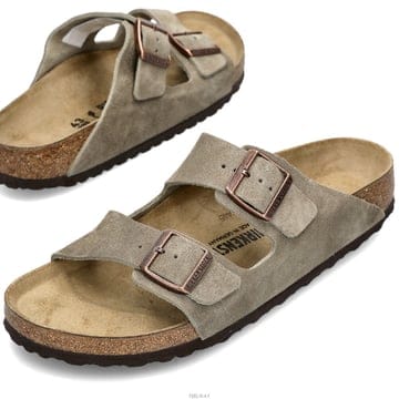 구템즈 버켄스탁 285mm 럭키찬스 아리조나 스웨이드 레더 슬리퍼 0051463 TAUPE