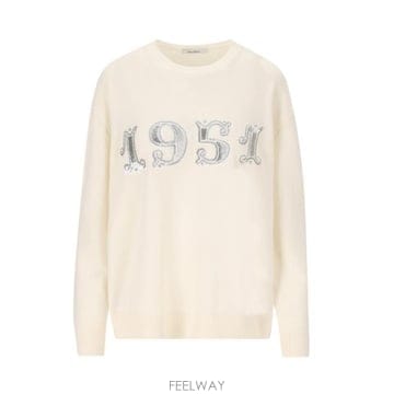 26 FW 막스마라 Plata 플래타 로고 엠블리시드 크루넥 1951 스웨터 2421366222600