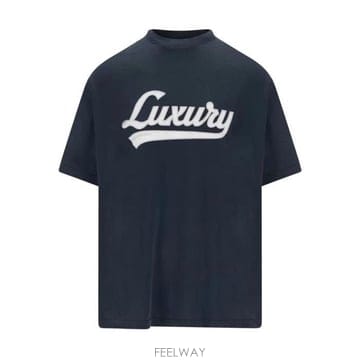 26 FW 발렌시아가 럭셔리 스크립트 오버사이즈 티셔츠 850345TTVB6