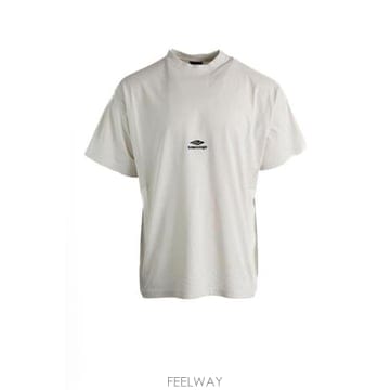 26 FW 발렌시아가 3B 스포츠 아이콘 오버사이즈 티셔츠 화이트 850345TTVK5