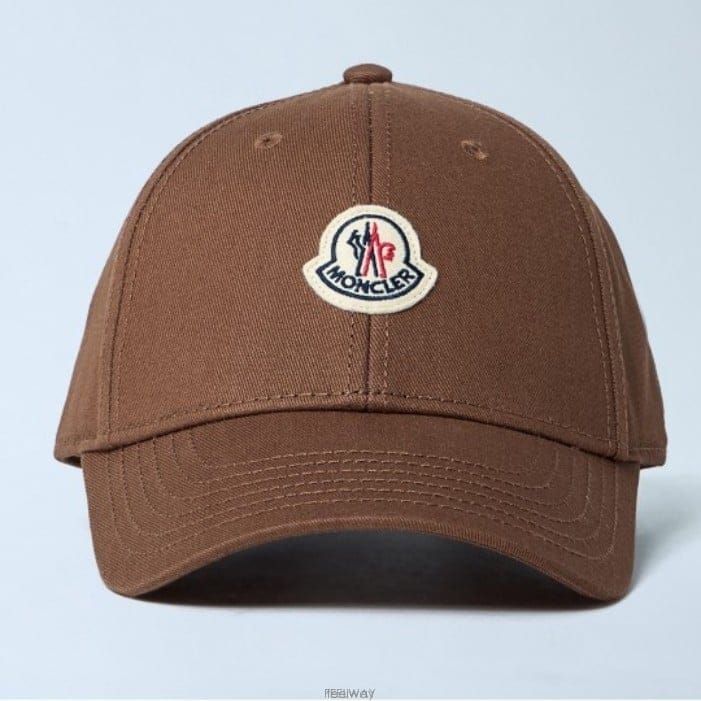 26 FW 몽클레어 클래식 로고 패치 코튼 트윌 베이스볼 캡 브라운 L1093 3B00008 04863
