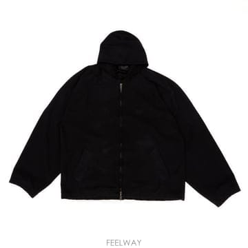 26 FW 발렌시아가 로고 모티프 집업 자켓 블랙 839072TPM14