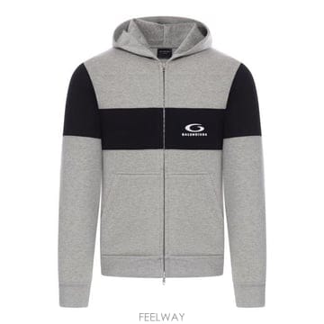 26 FW 발렌시아가 로고 엠브로이디드 지퍼 후디 자켓 멀티컬러 808832TRVJ2