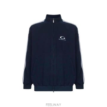 26 FW 발렌시아가 루프 스포츠 아이콘 지퍼업 자켓 블루 829406TRVJ9