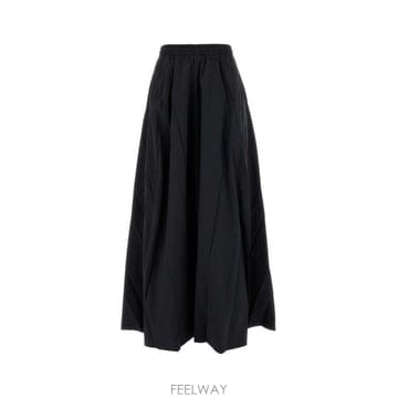 발렌시아가 밴딩 웨이스트 포켓 스커트 블랙