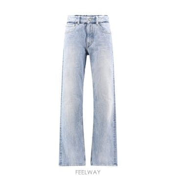 발렌시아가 로우라이즈 데님 진 블루