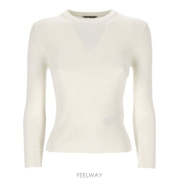 26 FW 발렌시아가 롱슬리브 울블렌드 스웨터 화이트 793613T5215