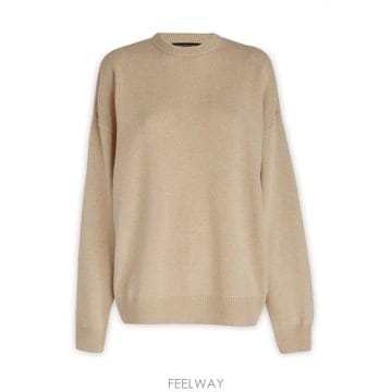 발렌시아가 캐시미어 크루 넥 스웨터 베이지