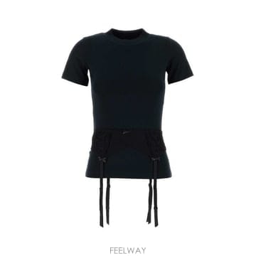 26 FW 발렌시아가 라운드넥라인 코튼 티셔츠 블랙 828869TNVB2