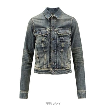 26 FW 발렌시아가 플리츠 코튼 데님 자켓 849899TTW89