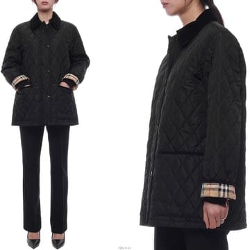 25FW_1211 여성 퀼팅 나일론 재킷 8107463_BLACK_SAND